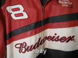 Veste en cuir vintage Dale Earnhardt Jr Budweiser Chase Wilson taille XL
