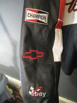 Veste en cuir vintage Dale Earnhardt Jr Budweiser Chase Wilson taille XL
