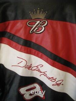 Veste en cuir vintage Dale Earnhardt Jr Budweiser Chase Wilson taille XL