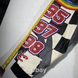 Veste en cuir vintage Jeff Gordon taille grande 3 fois champion Nascar Jeff Hamilton