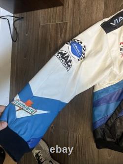 Veste en cuir vintage Mark Martin Nascar pour homme grande Roush Racing Viagra Ford