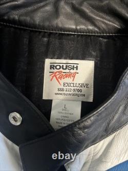 Veste en cuir vintage Mark Martin Nascar pour homme grande Roush Racing Viagra Ford