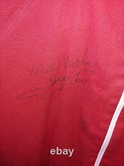 Vêtement vintage de course NASCAR utilisé, Miss Winston 1989-90, signé et autographe