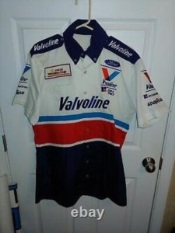 Vintage 1993 Nascar Mark Martin Valvoline Course Utilisé Pit Crew Shirt Uniforme Pantalon
