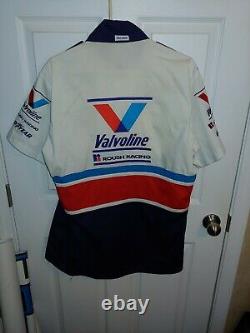Vintage 1993 Nascar Mark Martin Valvoline Course Utilisé Pit Crew Shirt Uniforme Pantalon