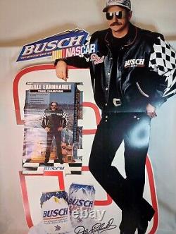 Vintage 1996 Dale Earnhardt Sr 3 Busch Beer Stand Up Cardboard NASCAR 	
 <br/>  Traduction en français: Carton debout NASCAR vintage 1996 Dale Earnhardt Sr 3 Busch Beer