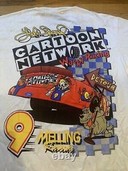 Vintage 1998 Cartoon Network Wacky Racing Nascar T-shirt Lake Speed Taille Large
