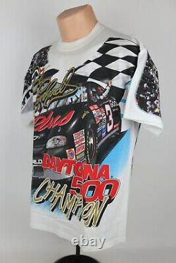 Vintage 1998 Dale Earnhardt Nascar Daytona 500 T-shirt Le Plus Gagnant De Champ Racing