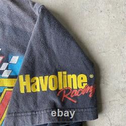 Vintage 90s Kenny Irwin #28 Havolin All Over Imprimer T-shirt Nascar Racing XL USA