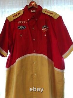 Vintage Busch Nascar Race Utilisé Team Crew Uniforme Pantalons Ceinture Lipton Tea