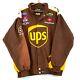 Vintage Chase Authentics Dale Jarrett #88 Ups Racing Jacket Taille Xl Brown Nascar