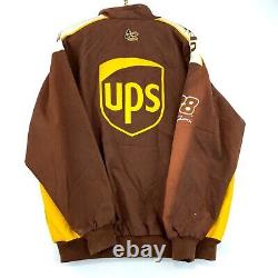 Vintage Chase Authentics Dale Jarrett #88 Ups Racing Jacket Taille XL Brown Nascar