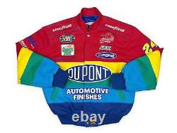 Vintage Jeff Gordon Veste 90s Nascar Racing Rainbow Dupont Chase Authentics R6