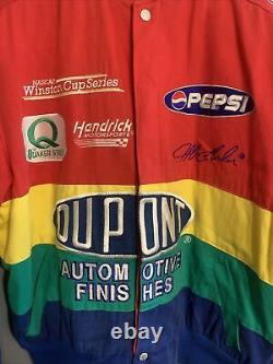 Vintage Jeff Hamilton Nascar Racing Jeff Gordon Dupont Rainbow Veste Moyen