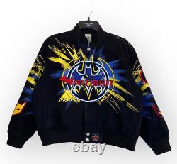 Vintage Jh Design Nascar Racing Jacket Youth XL Batman Aop DC Comics Coat