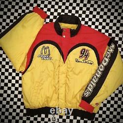 Vintage Mcdonalds Racing Team Jacket Nascar Og Classic Elliot Taille Adulte Grande