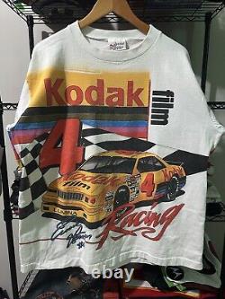 Vintage NASCAR 1993 Ernie Irvan Kodak Film Racing T-shirt à couture unique AOP