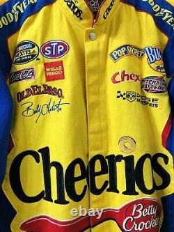 Vintage Nascar Cheerios Racing Veste Homme Taille L Brodé #43 Bobby Labonte