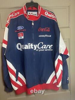 Vintage Nascar Ford Quality Care Race Jacket Taille XL