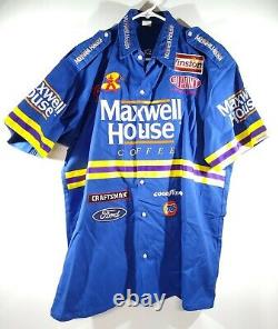 Vintage Nascar Pit Crew Shirt Maxwell House Ford Dupont Texas Pete Race Worn 99