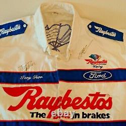 Vintage Nascar Race Uniforme D'équipage D'occasion Pantalons Raybestos Signé Burton 1990