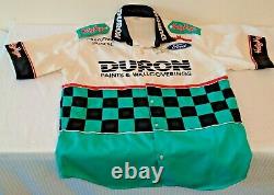 Vintage Nascar Race Uniforme D'équipage D'occasion Signé Donlavey 1990s Duron Heilig