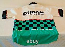 Vintage Nascar Race Uniforme D'équipage D'occasion Signé Donlavey 1990s Duron Heilig