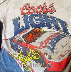 Vintage Nascar Racing Kyle Petty Coors Light All Over Imprimer T-shirt Taille M 90s