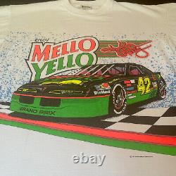 Vintage Nascar Racing Kyle Petty Mello Yello All Over Imprimer T-shirt Sz L 90s Euc