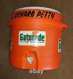 Vintage Nascar Richard Petty 1970s'80 Pit Équipage Course De Refroidisseur D'eau Utilisé Trèsrare