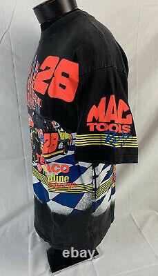 Vintage Nascar T Shirt All Over Imprimer Dale Jarrett Racing Tee USA Grand 90s