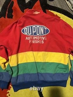 Vintage Rare Jeff Hamilton Nascar Dupont Rainbow Racing Jacket Chase Authentique