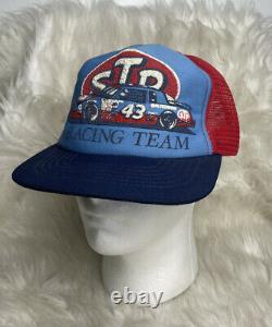 Vintage Richard Petty Stp 43 Chapeau De Camionneur Bleu/rouge De Course Mesh Snapback Nascar