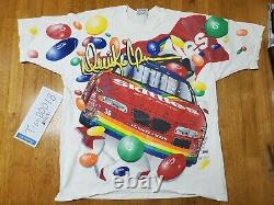 Vtg 1997 Nascar Derrike Cope Skittles Racing Team T-shirt Taille XL Rare Rainbow