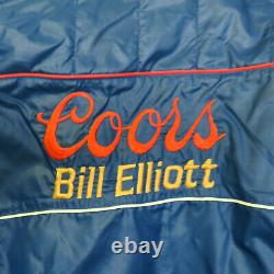 Vtg Bill Elliott Coors 1988 Winston Cup Championship Pr Motion Jacket L Large