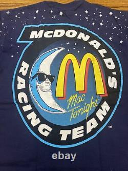 Vtg Bill Elliott Mcdonalds Racing Team T-shirt All Over Print 90s Sz M #94