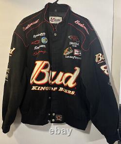 Vtg Dale Earnhardt Jr Nascar Chase Authentics Racing Jacket Sz L Bud