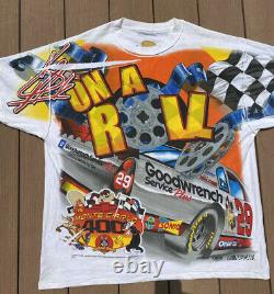 Vtg Y2k Nascar #24 Jeff Gordon Looney Tunes Racing All Over Imprimer T-shirt L XL