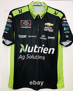 XL Ross Chastain Kaulig Racing Nascar Pit Crew Shirt Nutrien Ag Chevy Race Utilisé